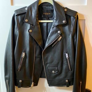 Coach iconic leather moto jacket